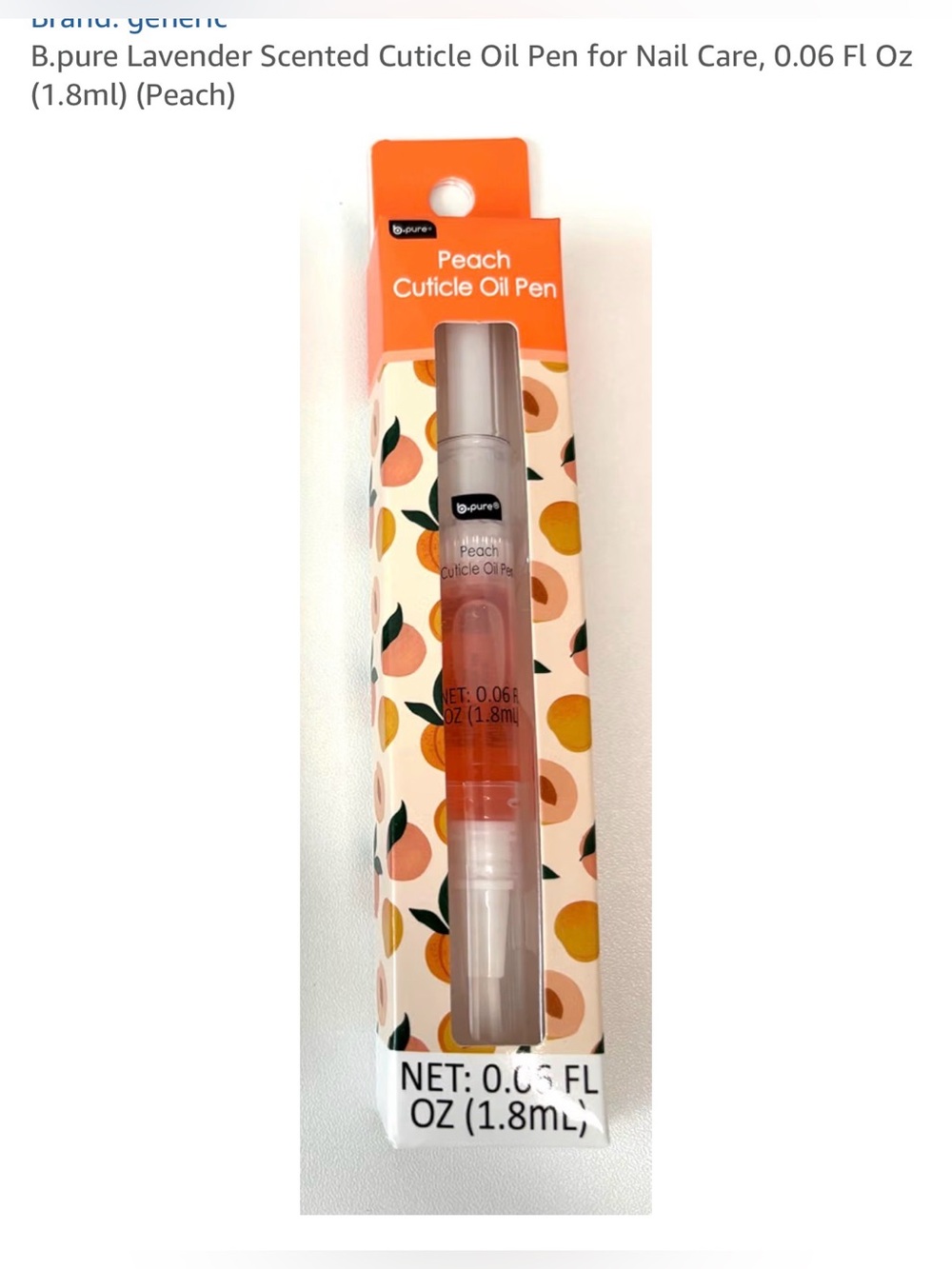 Peach Cuticle Oil Pen - Peach Scented (Peach Color)